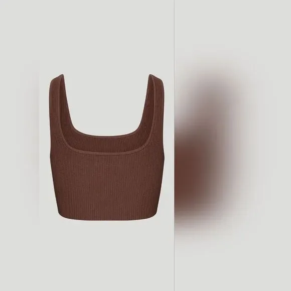 NWOT Babaton Sculpt Knit Squareneck Cropped Tank Aritzia Size 2XL Plus - Picture 3 of 8